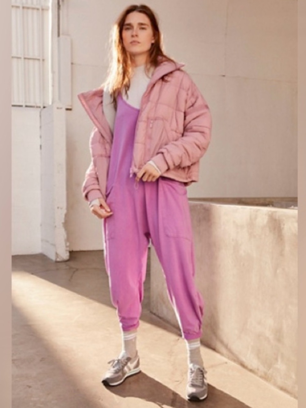 Free People Hot Shot Lavender/Pink Onesie